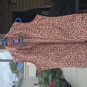 Laura Scott Tan and Cream Animal Print Vest